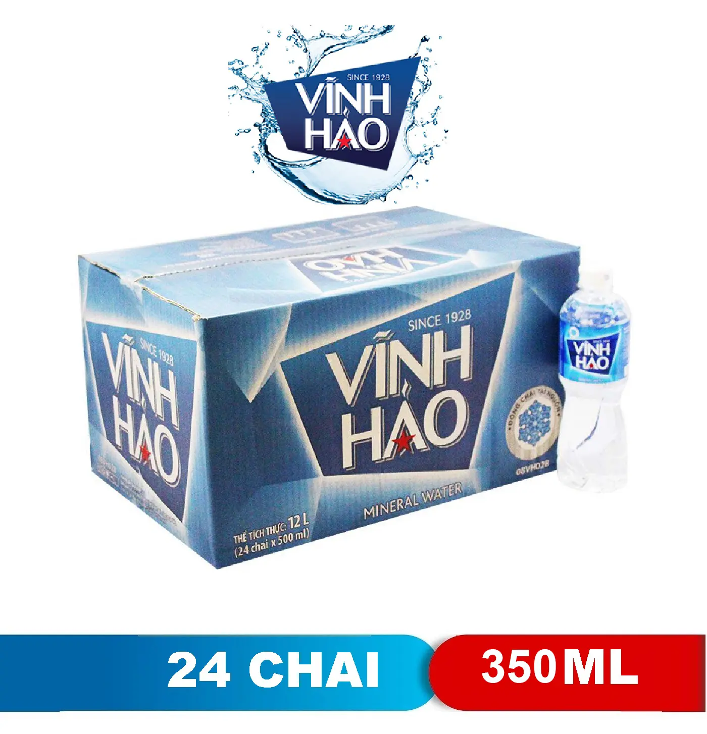 nước khoáng Vĩnh Hảo chai 350ml